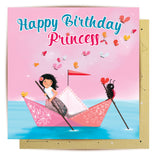 Greeting Card Paper Boat With Butterflies