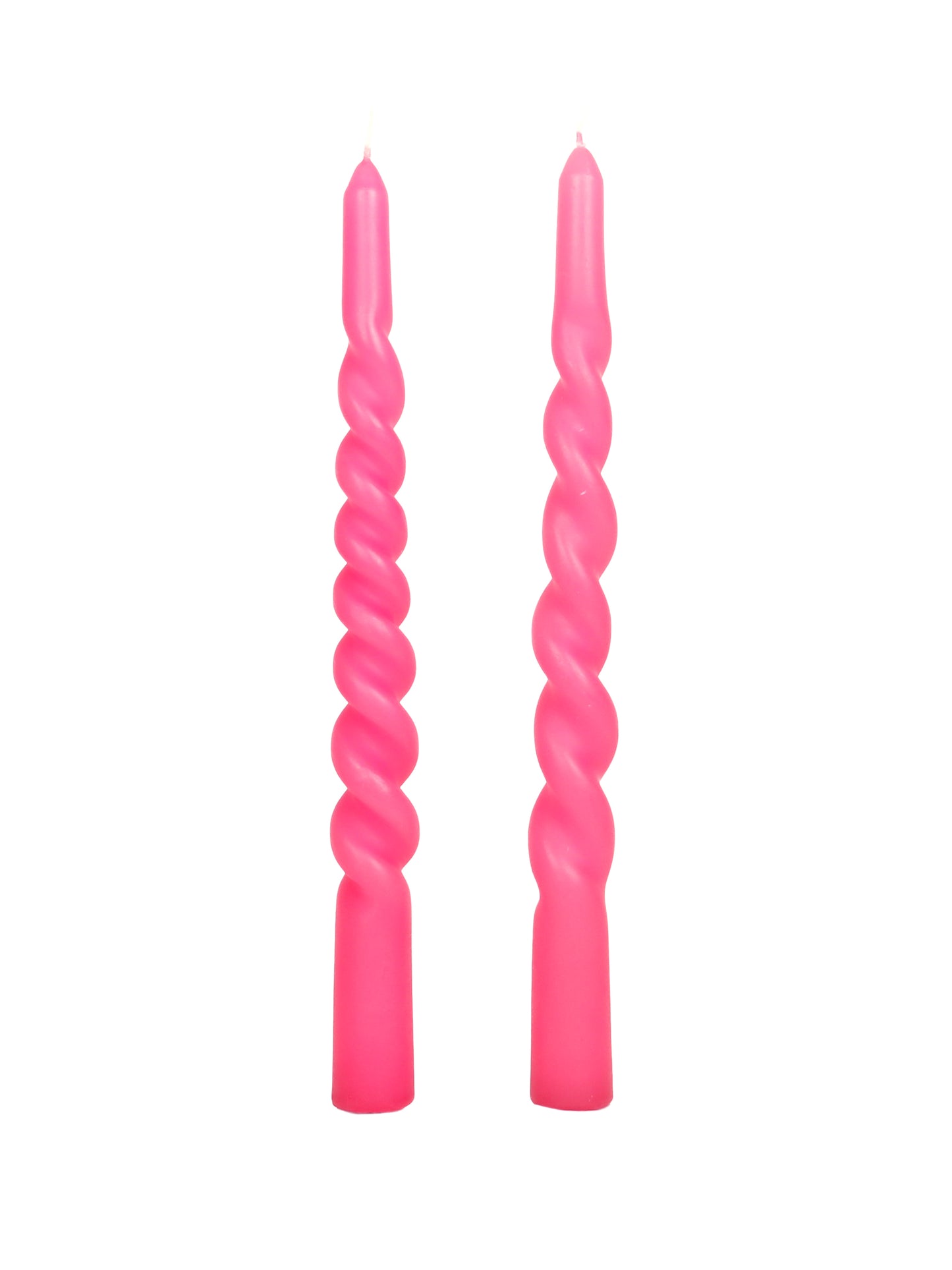 Spiral Taper Candle Pink Clouds