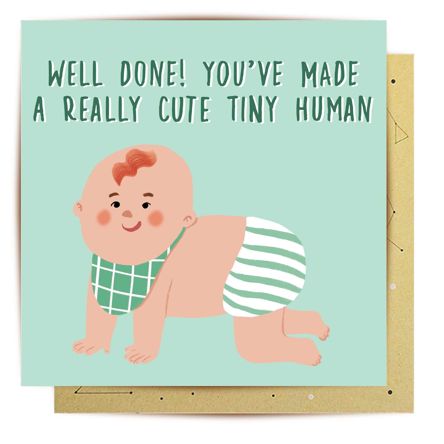Greeting Card Cute Little Human Boy