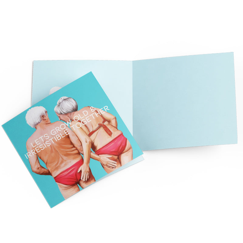 Greeting Card Old and Irresistible together