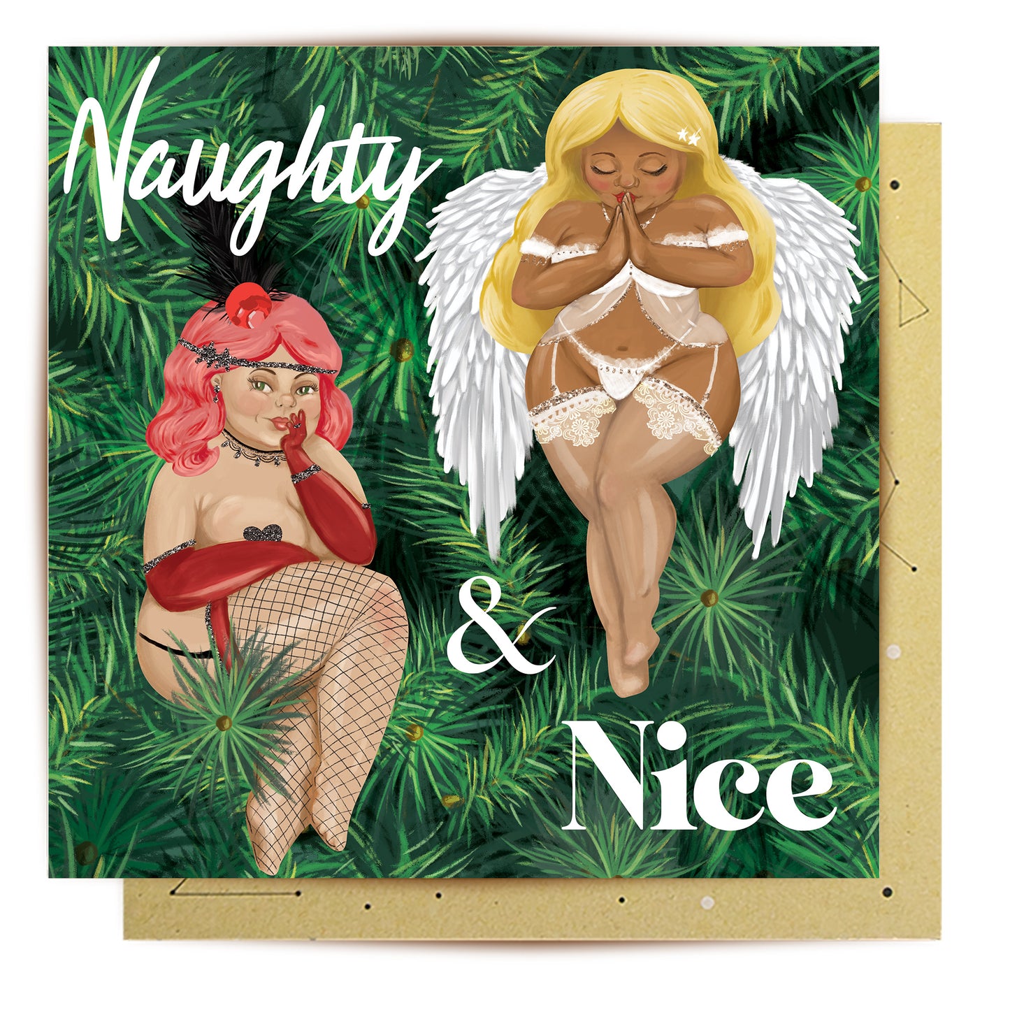 Greeting Card Naughty Angels