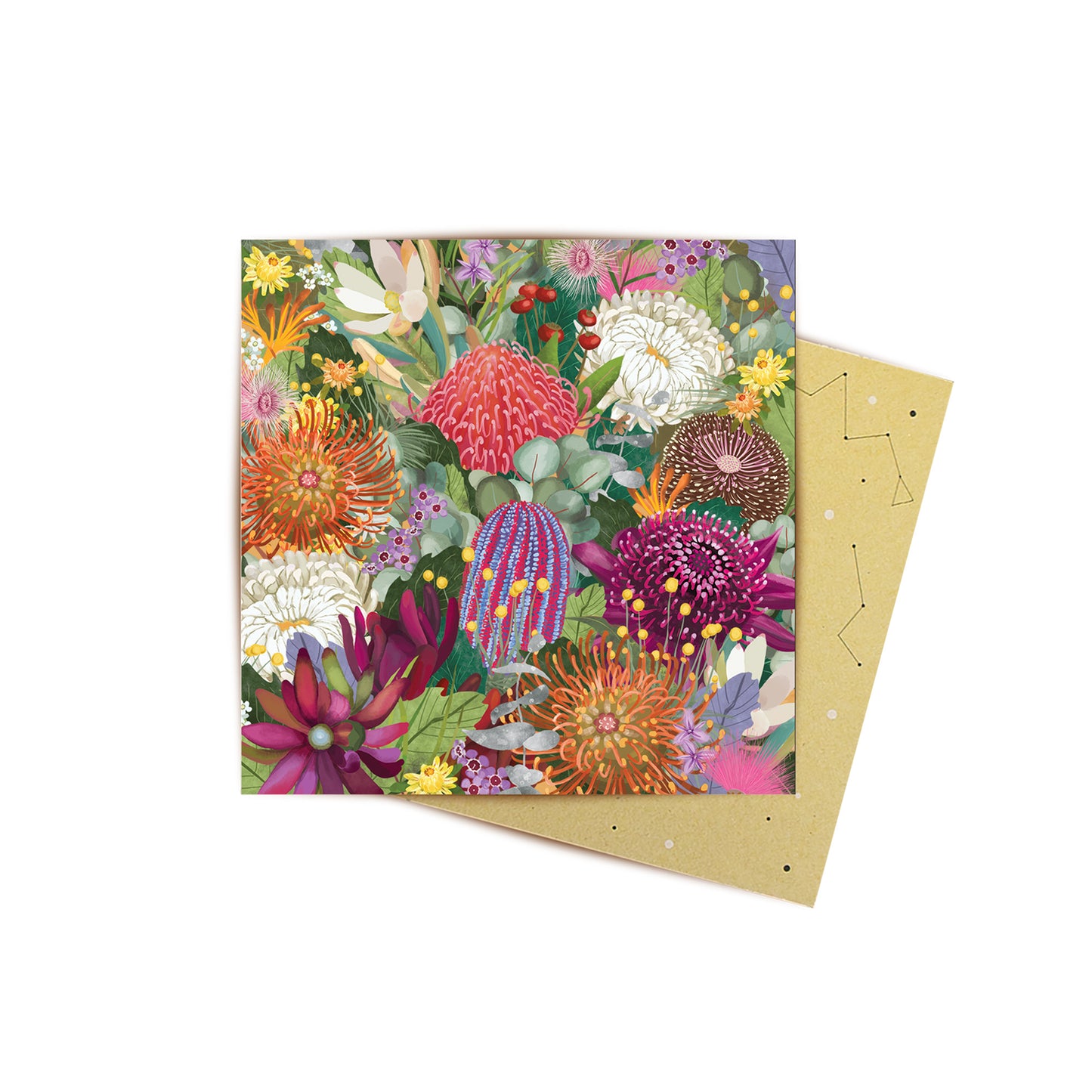 Mini Card Bush Blooms Floral