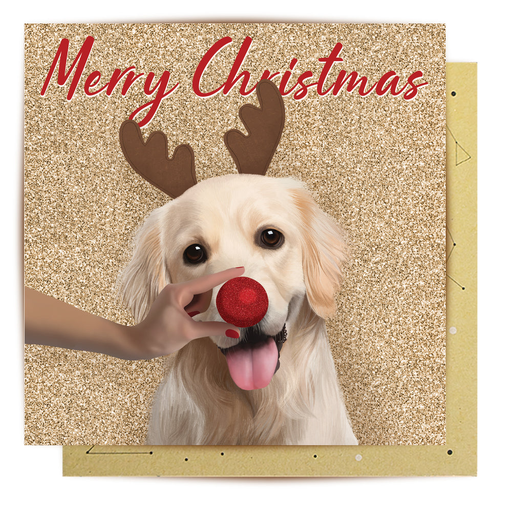 Greeting Card Golden Christmas