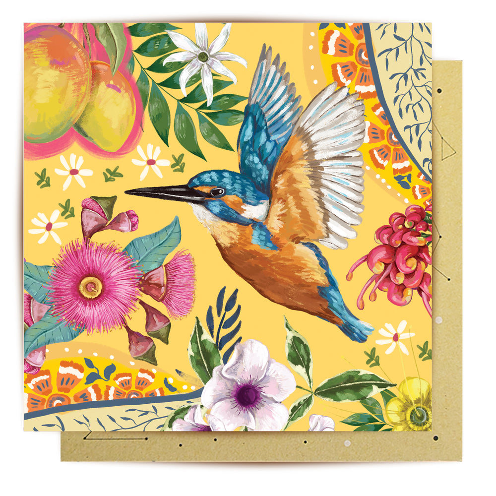 Greeting Card Tropicana King Fisher