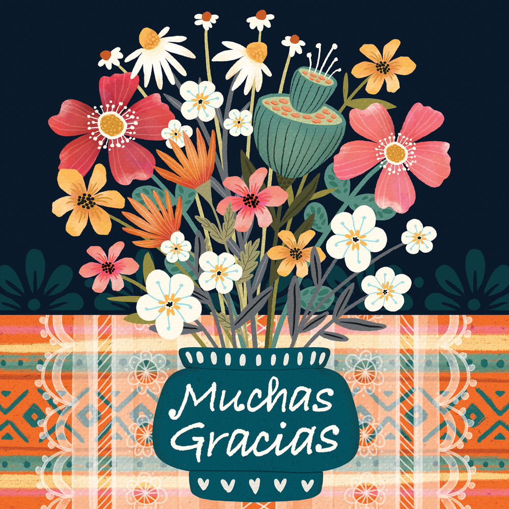 
                      
                        Greeting Card Muchas Gracias Bouquet
                      
                    