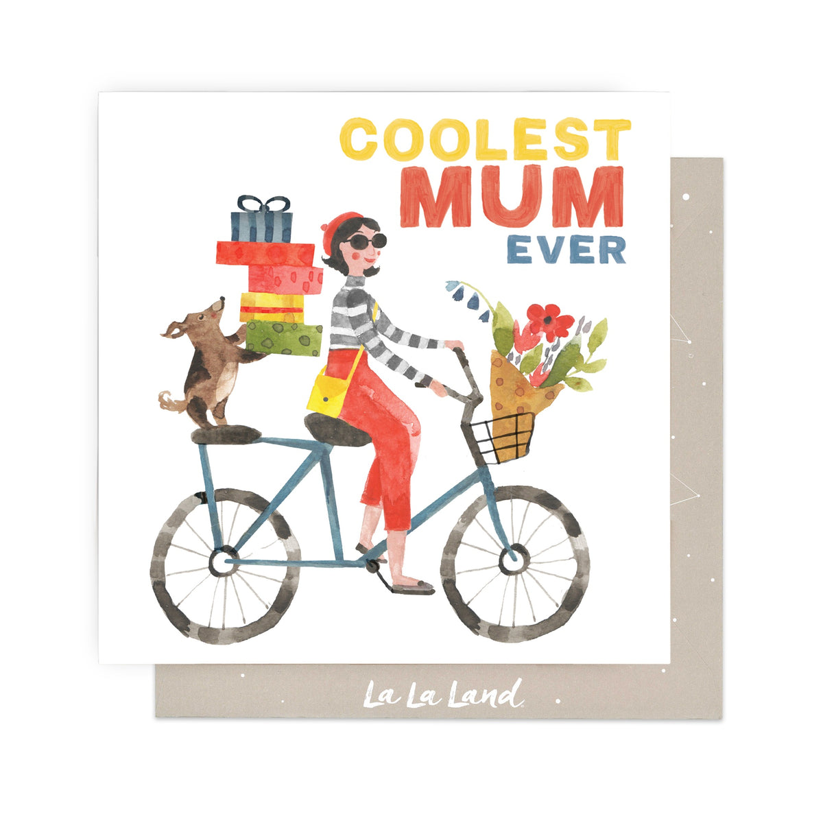 Greeting Card Coolest Riding Mum