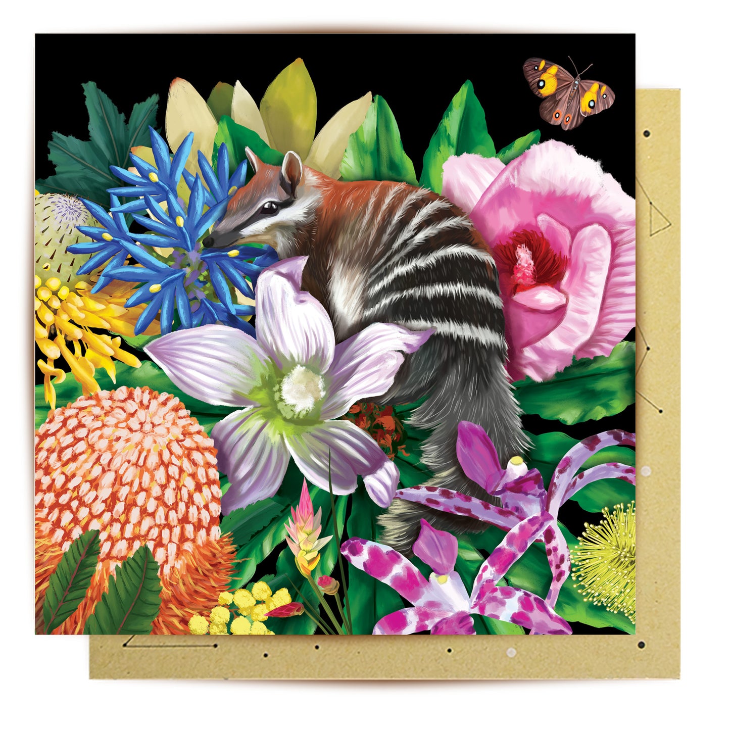 Greeting Card Good Evening Numbat