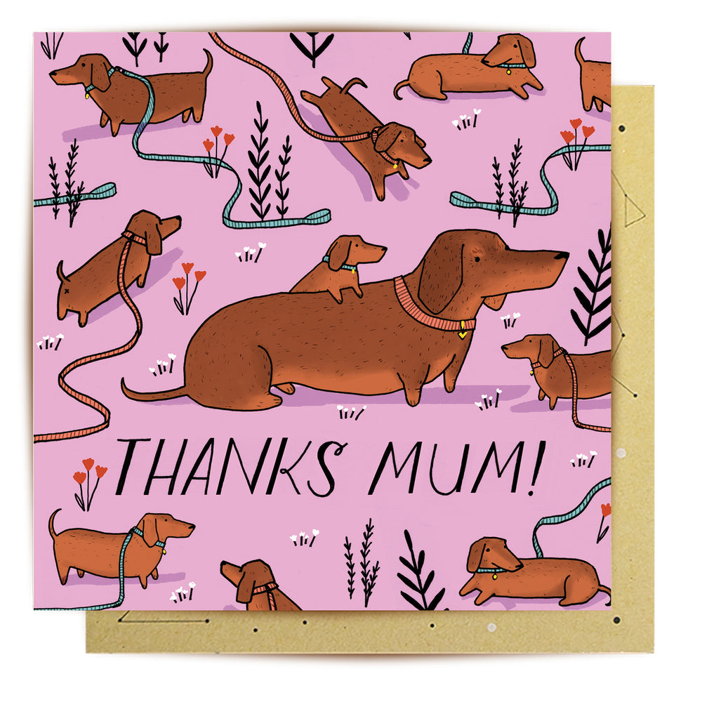 Greeting Card Dachshund Mum Vol.2