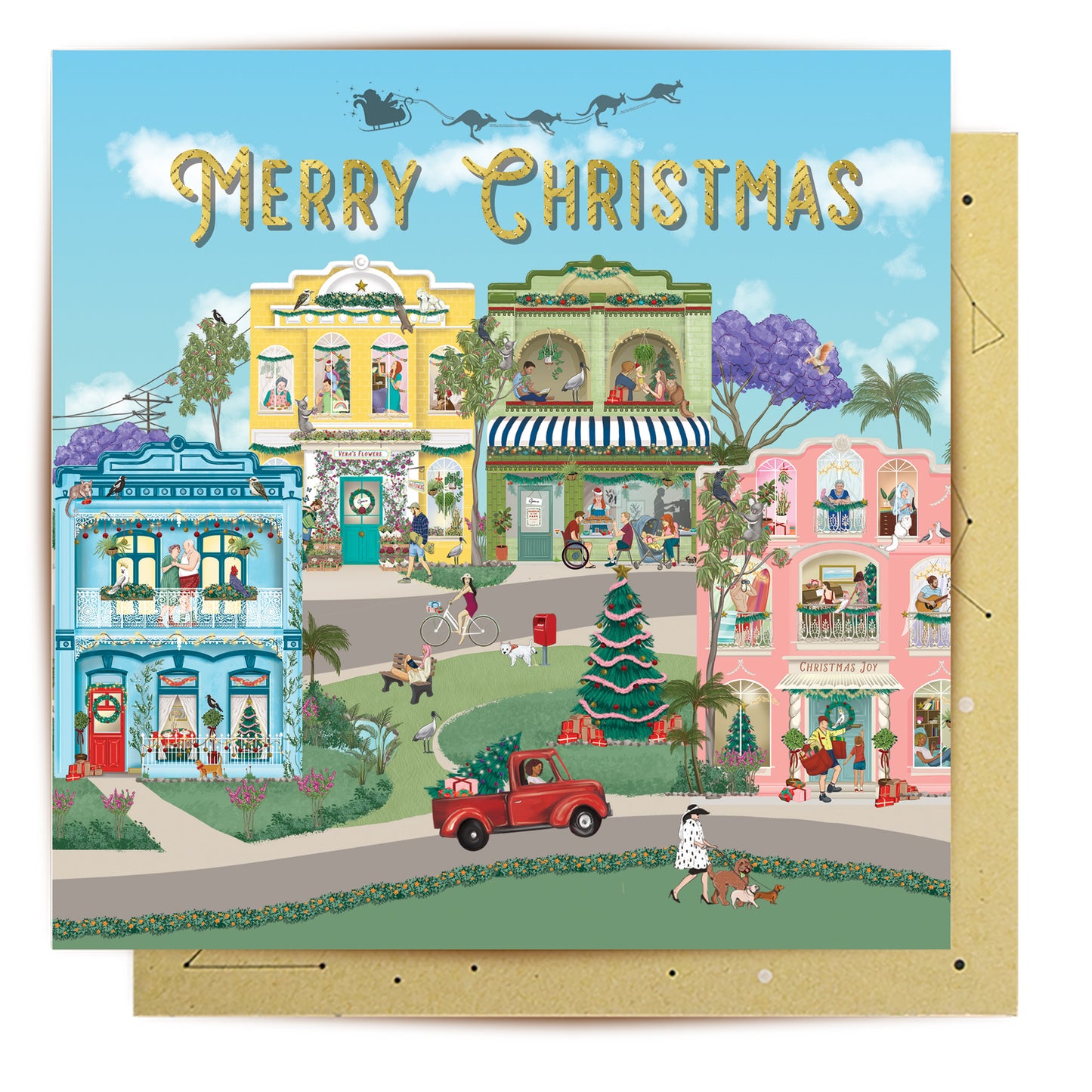 Greeting Card Neighbours On Christmas