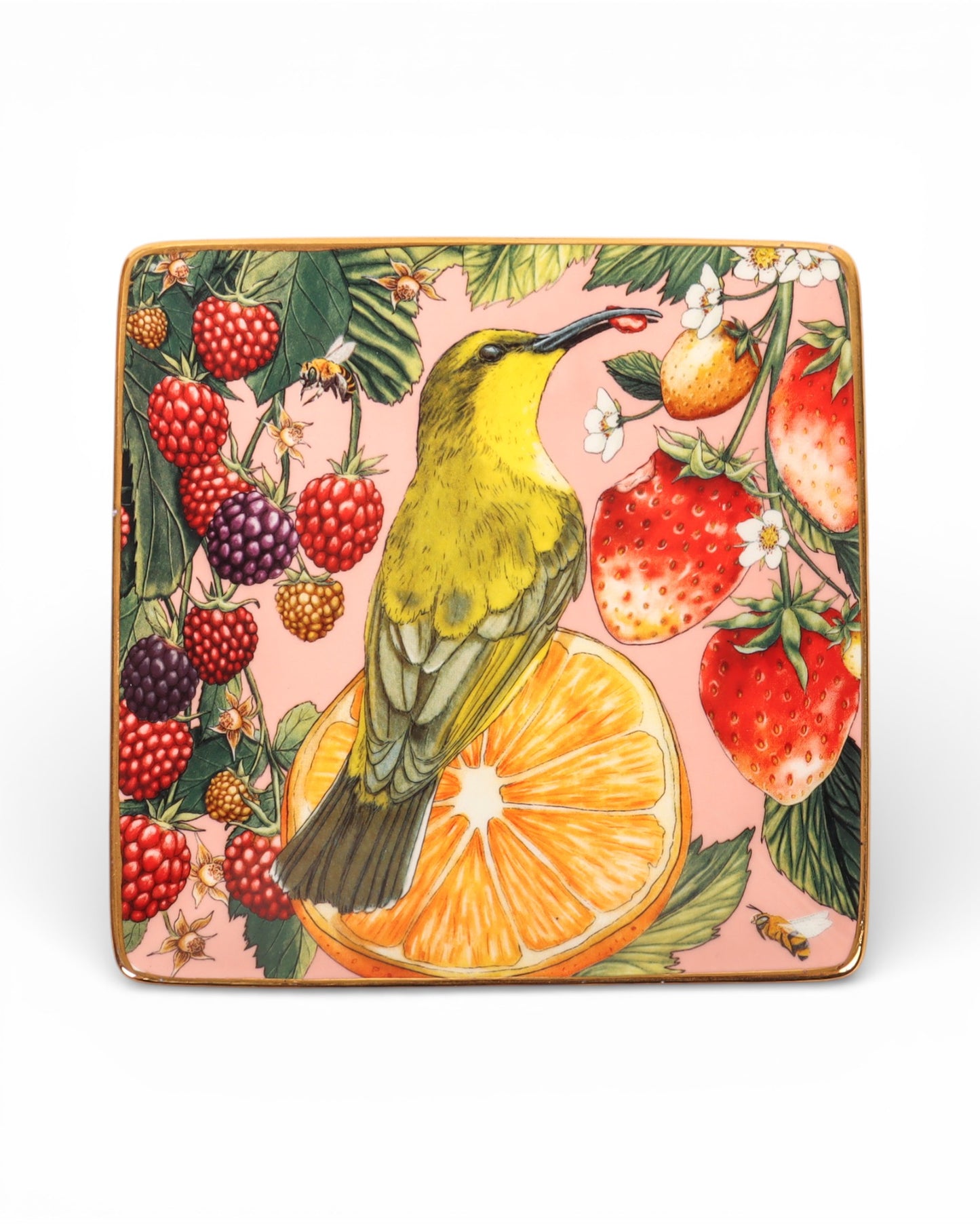 Square Trinket Tray Bountiful Harvest