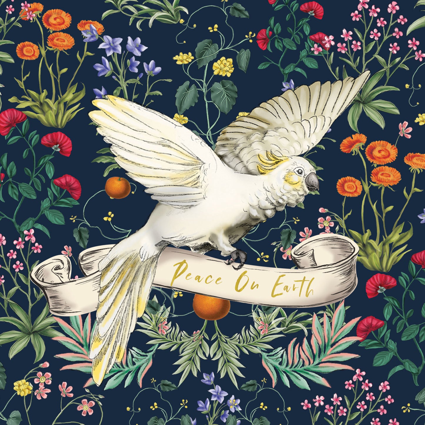 Greeting Card Peace On Earth Cockatoo