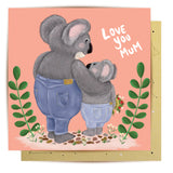 Greeting Card Mum Koala Jeans