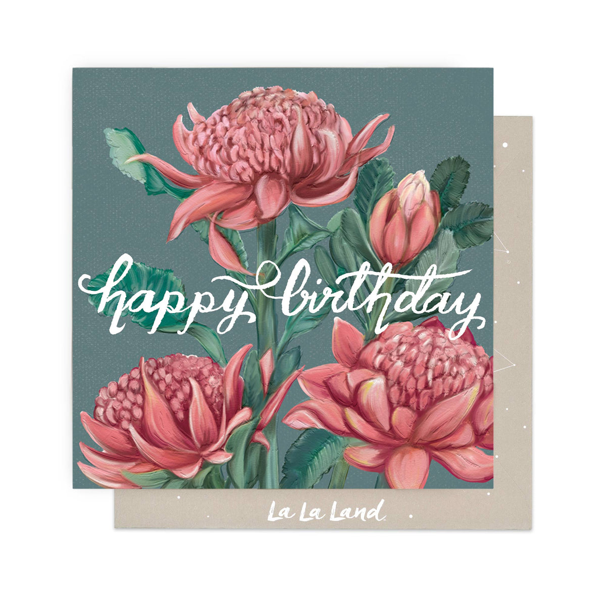 Greeting Card Birthday Waratah
