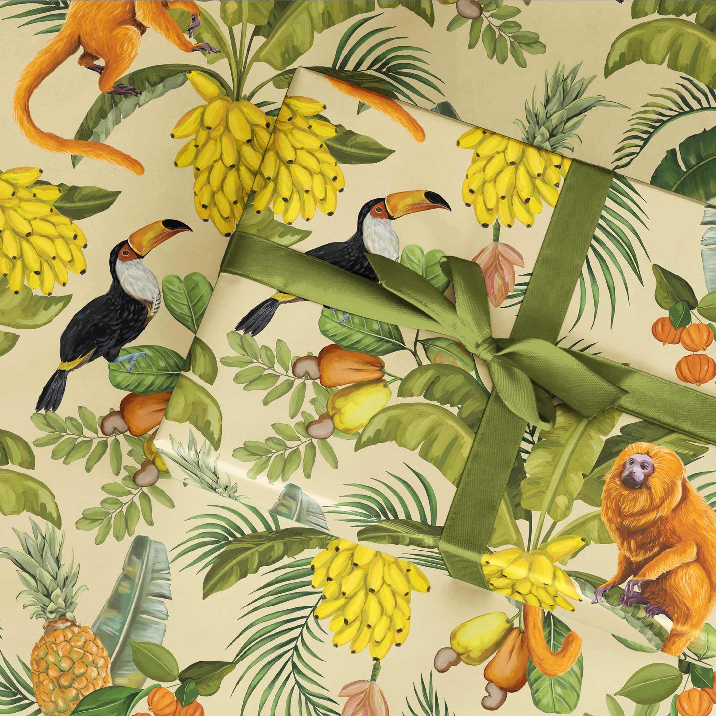 Flat Wrapping Paper Brazilian Summer Pattern