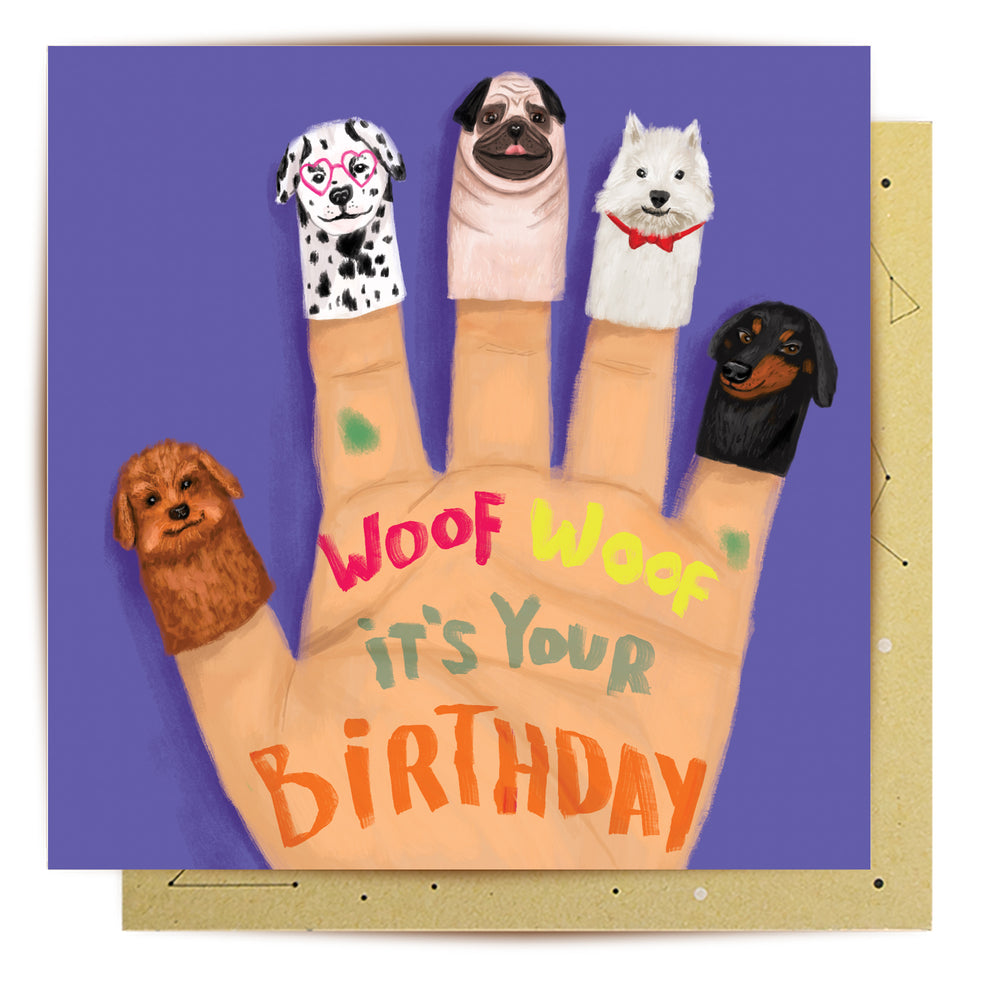 Greeting Card Dogs Puppets