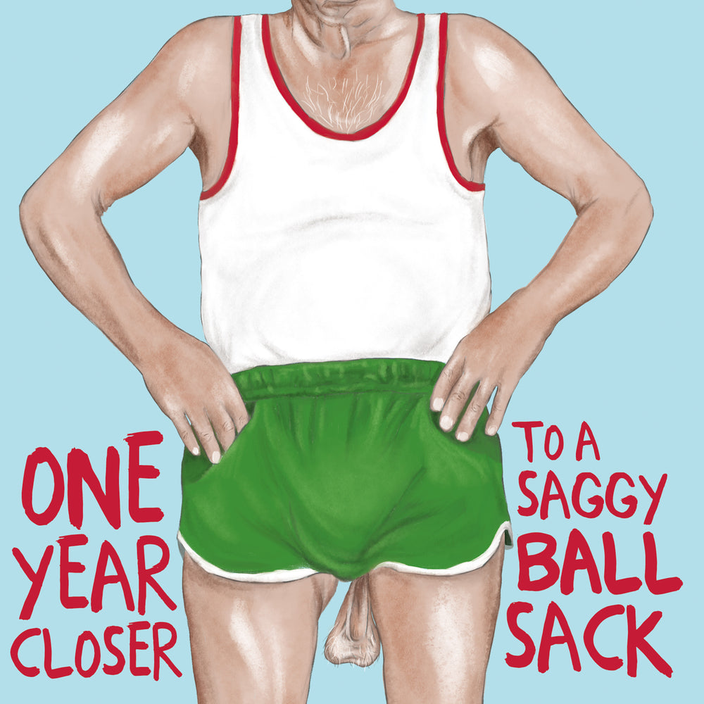 Greeting Card  Old Man Ball Sack