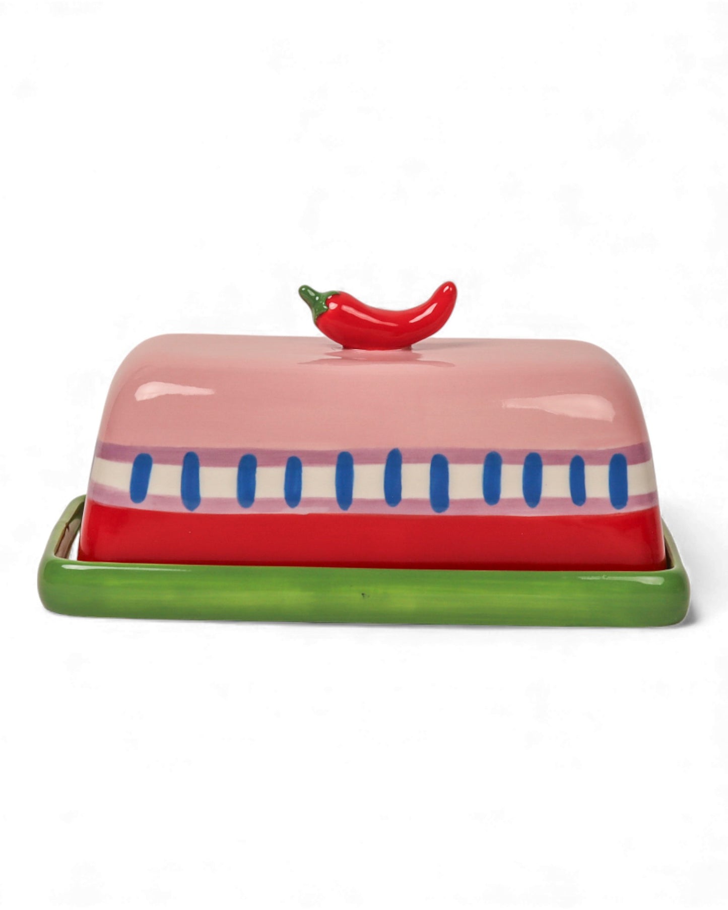 Seaview Stoneware Hot Chilli Butter Dish