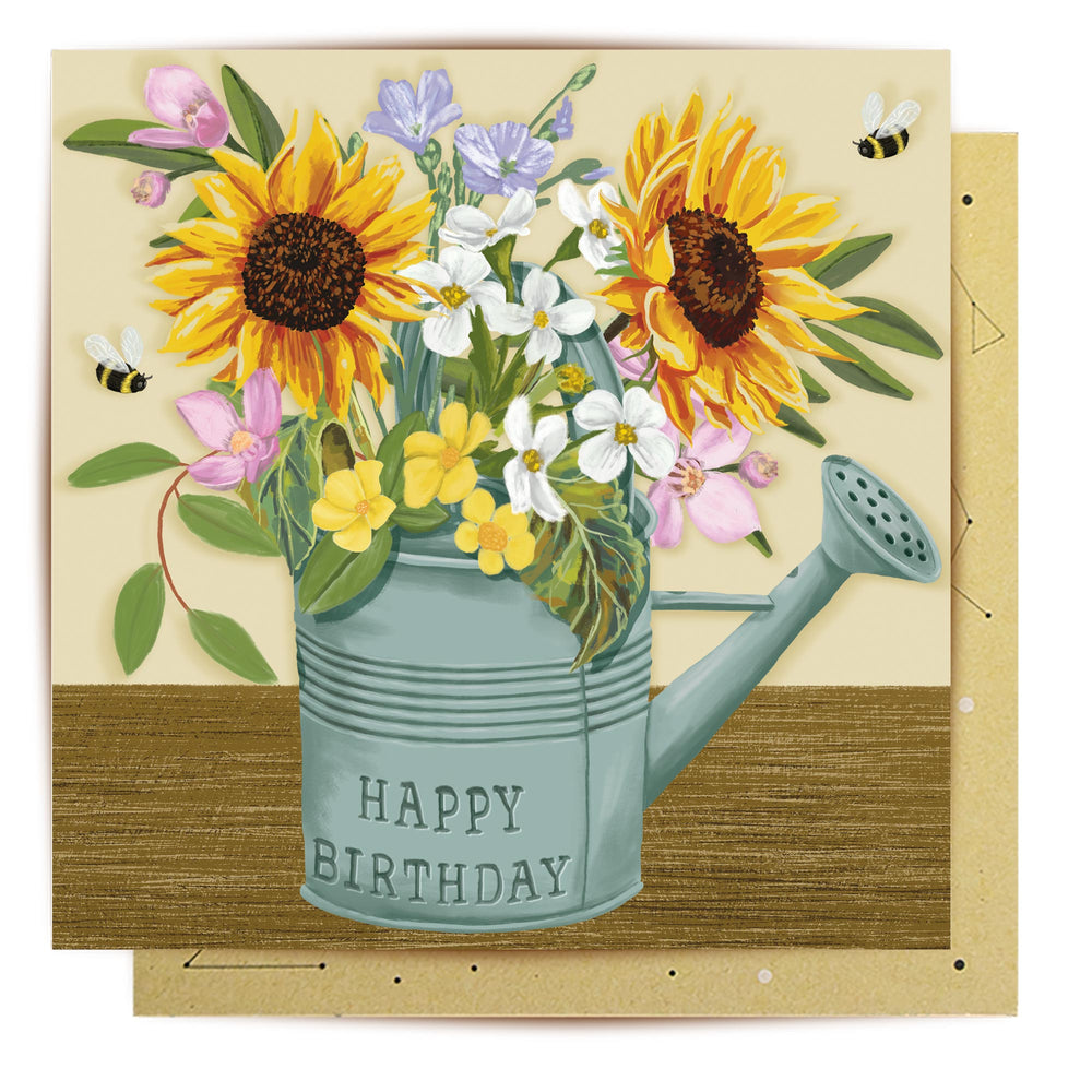 Greeting Card Giggles Watering Can