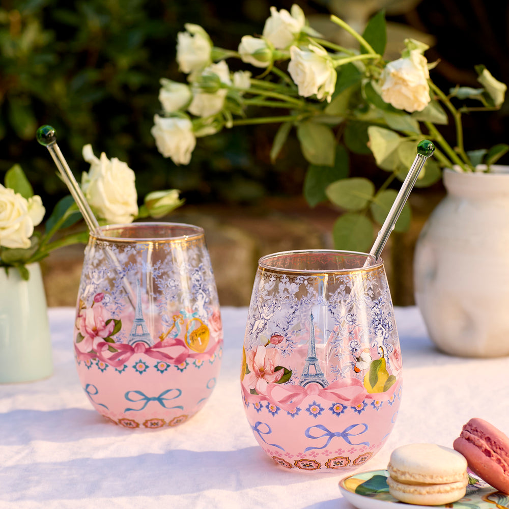 Glass Tumbler Large Je t'aime Paris (Set of 2 glasses)