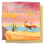 Greeting Card Flamingo Anniversary