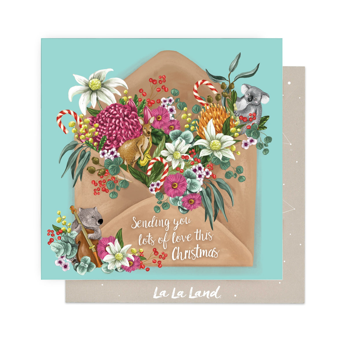 Greeting Card Musical Critters Letter