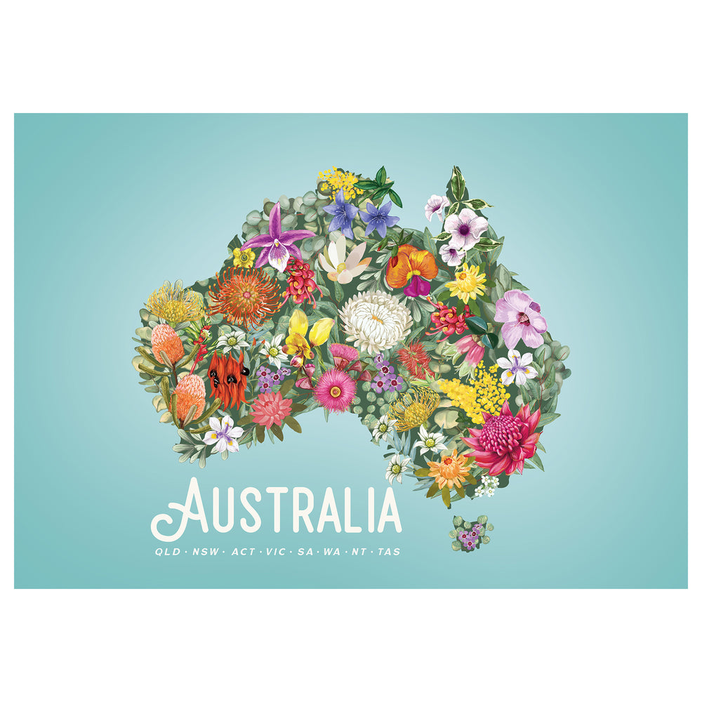 
                      
                        Art Print G'day Australian Map
                      
                    