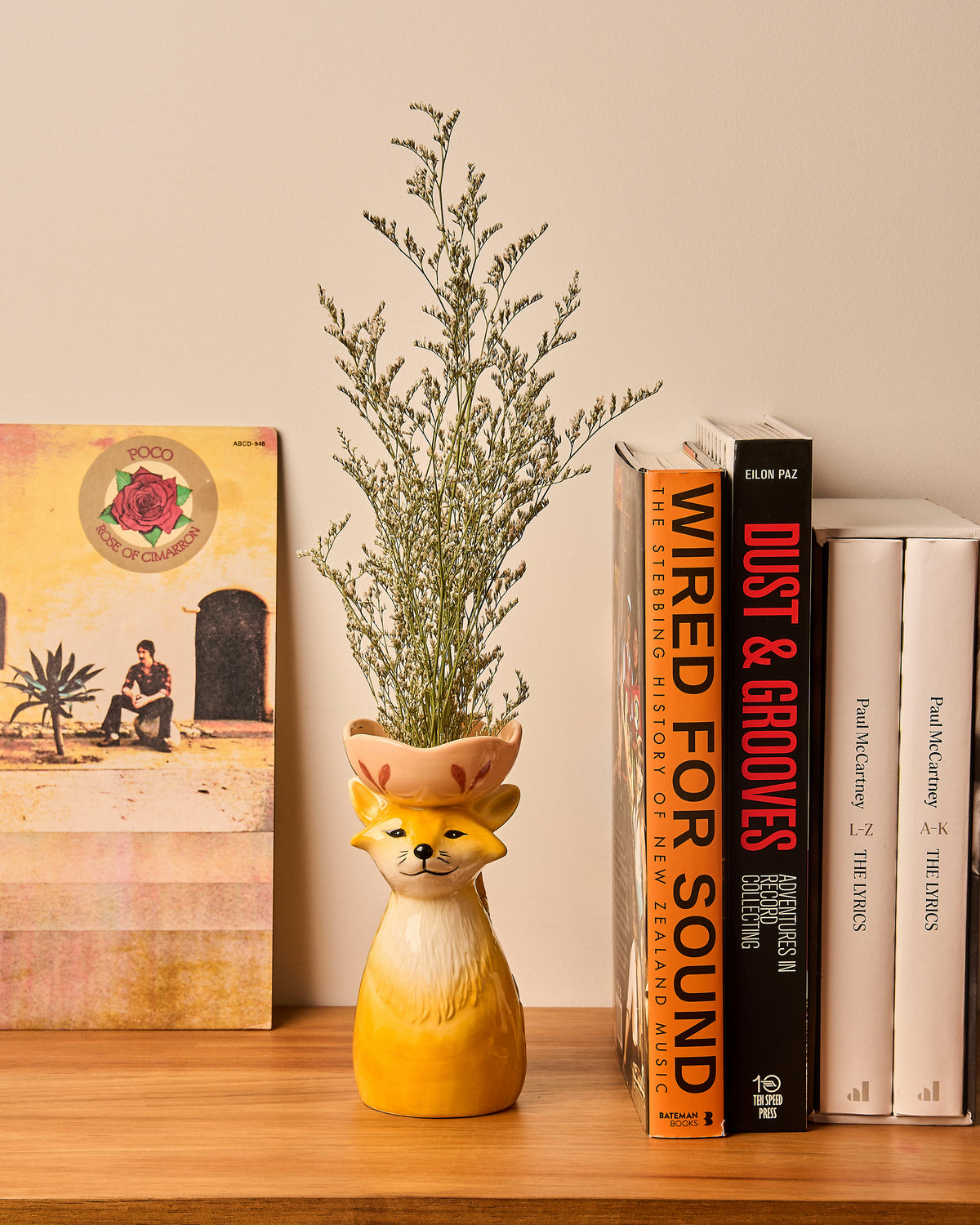 Retro Folk Stoneware Foxy Vase