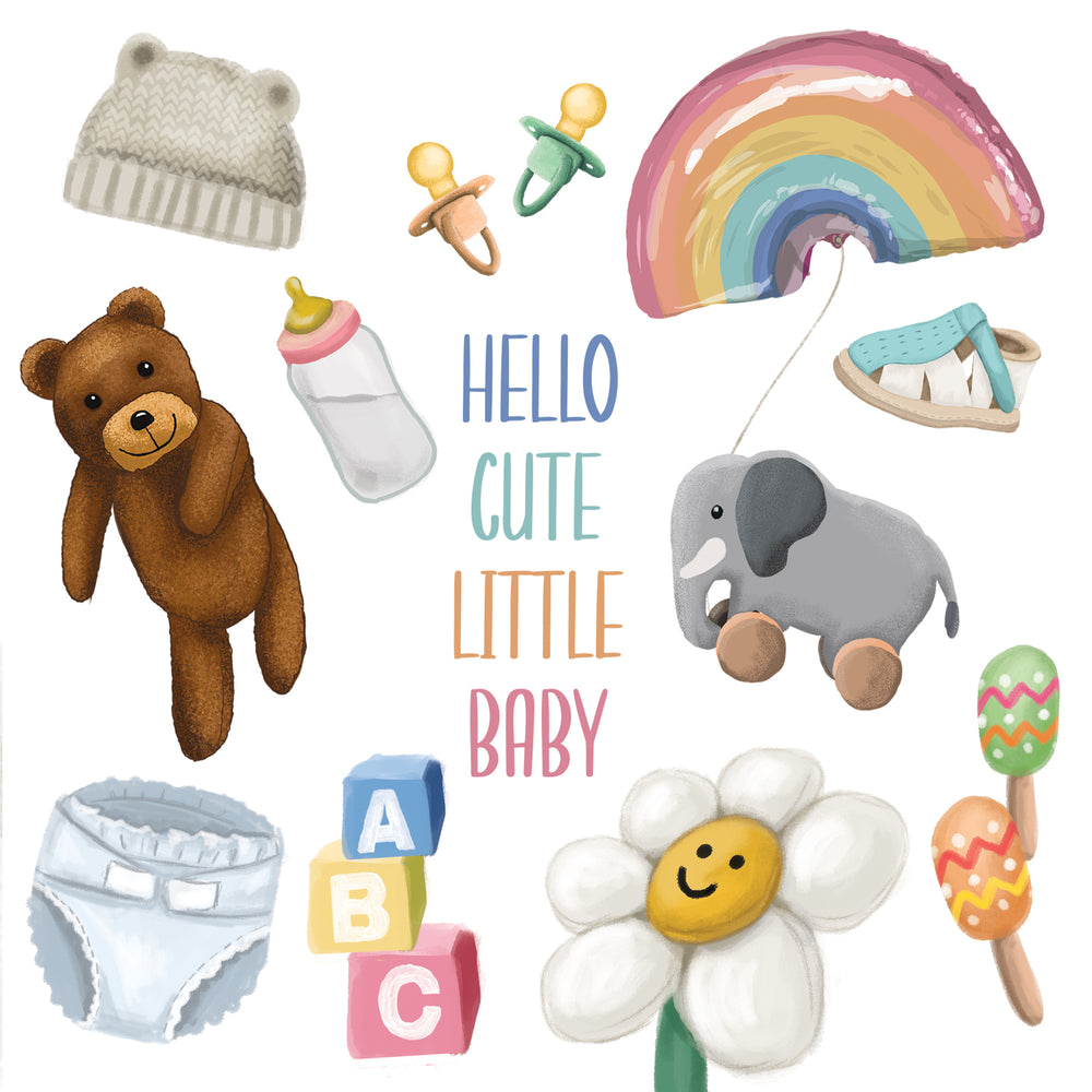 
                      
                        Greeting Card Hello Cute Little Baby
                      
                    