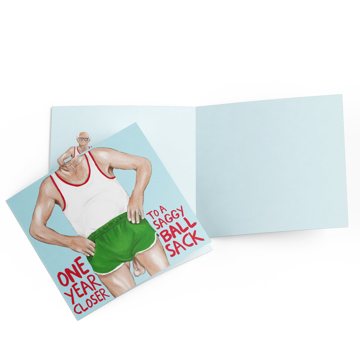 Greeting Card  Old Man Ball Sack