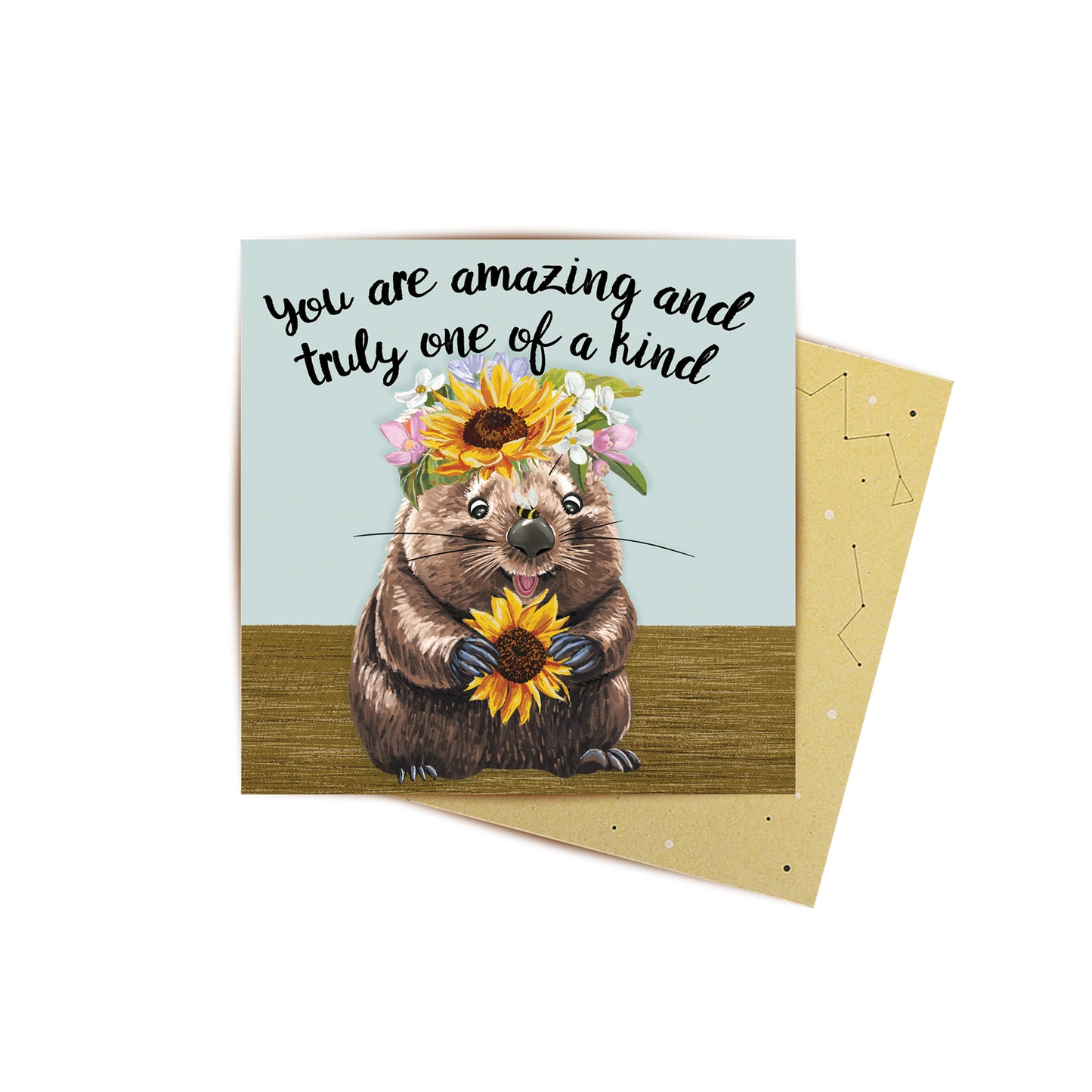 Mini Card Giggles Wombat