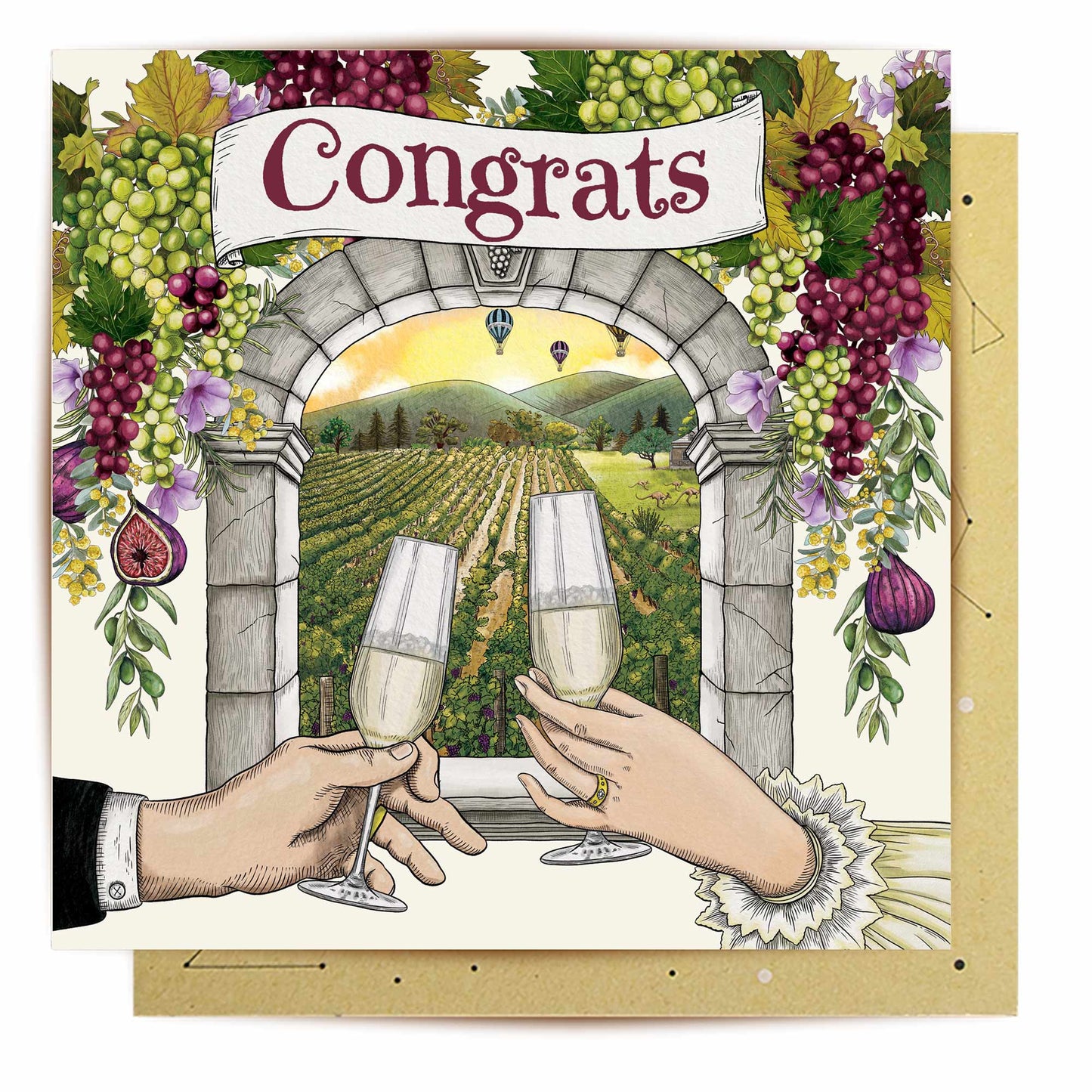 Greeting Card Vineyard Visions Window