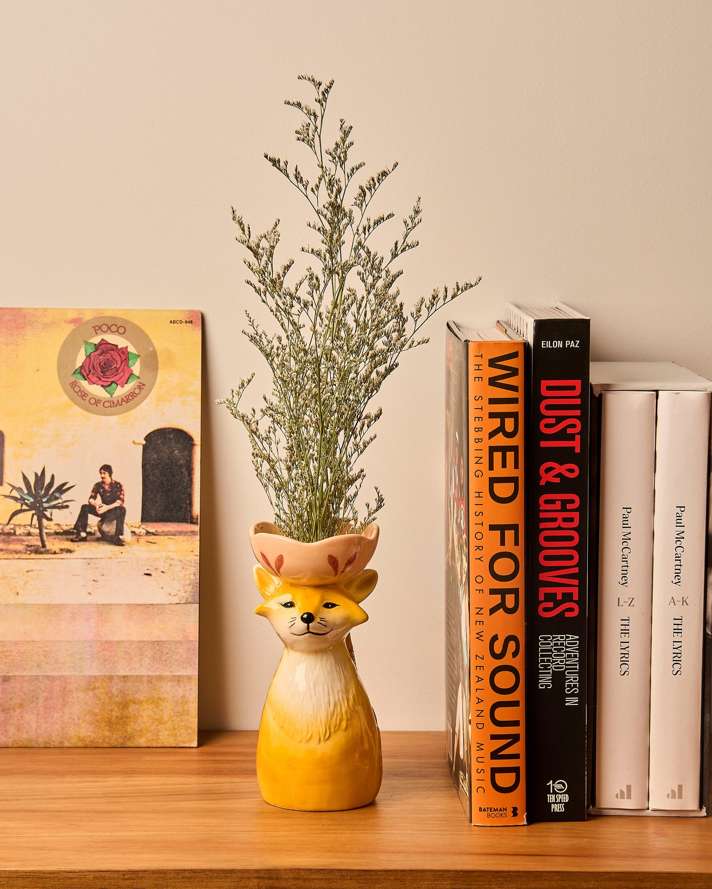 Retro Folk Stoneware Foxy Vase