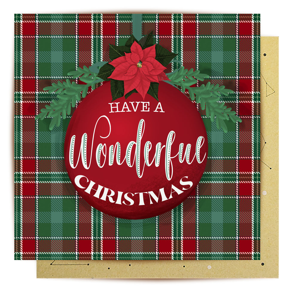 
                      
                        Greeting Card Tartan Poinsettia
                      
                    