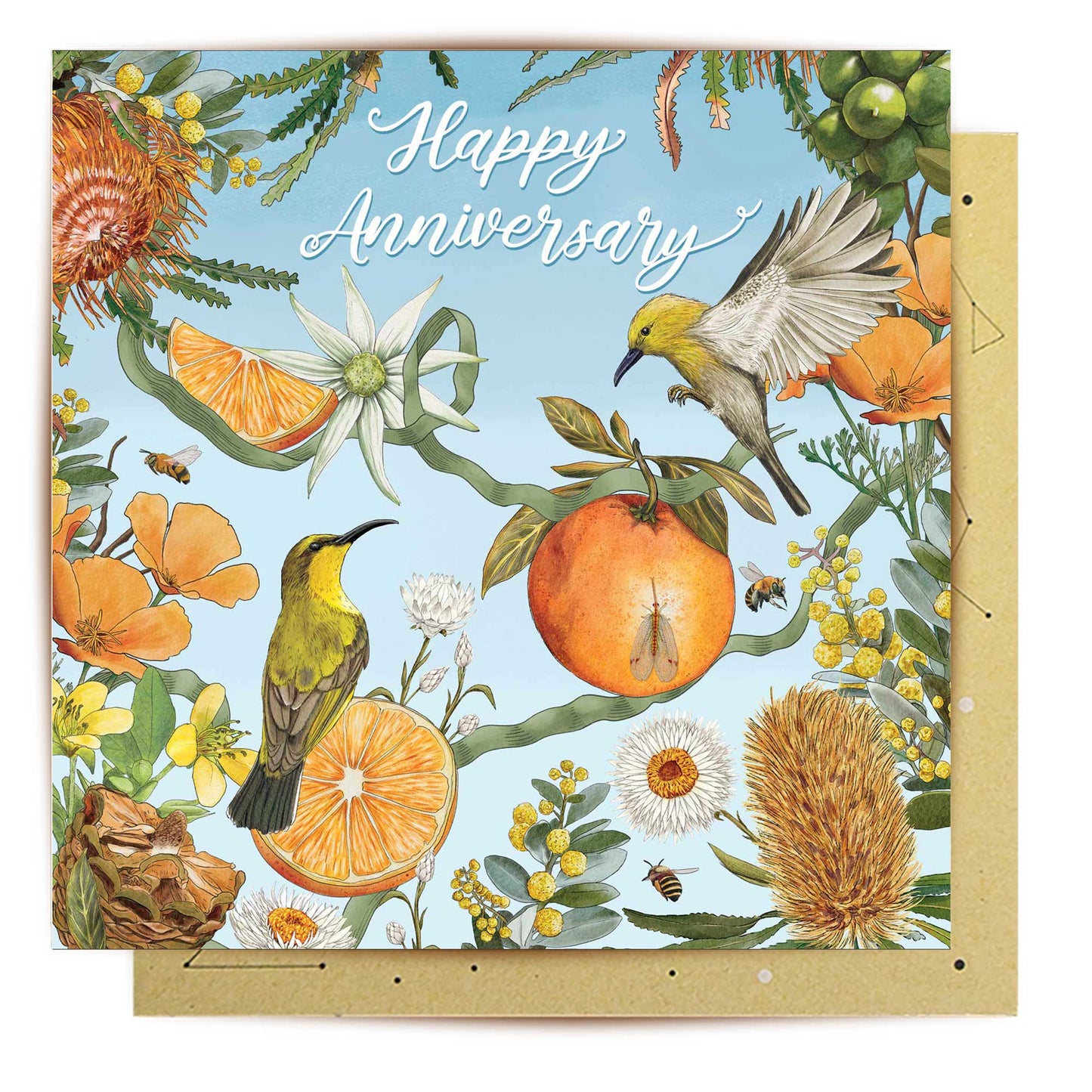 Greeting Card Happy Anniversary Golden Hour