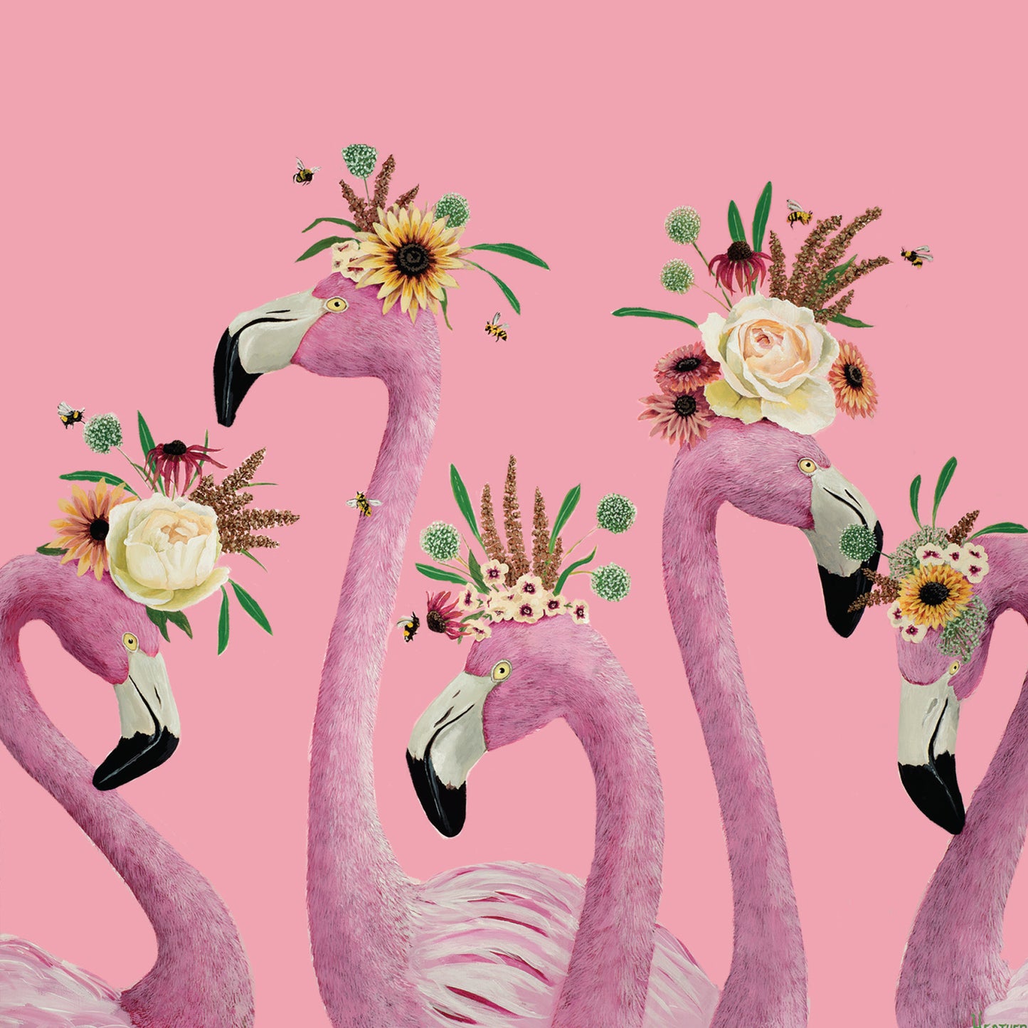 Greeting Card Flamingo Ladies