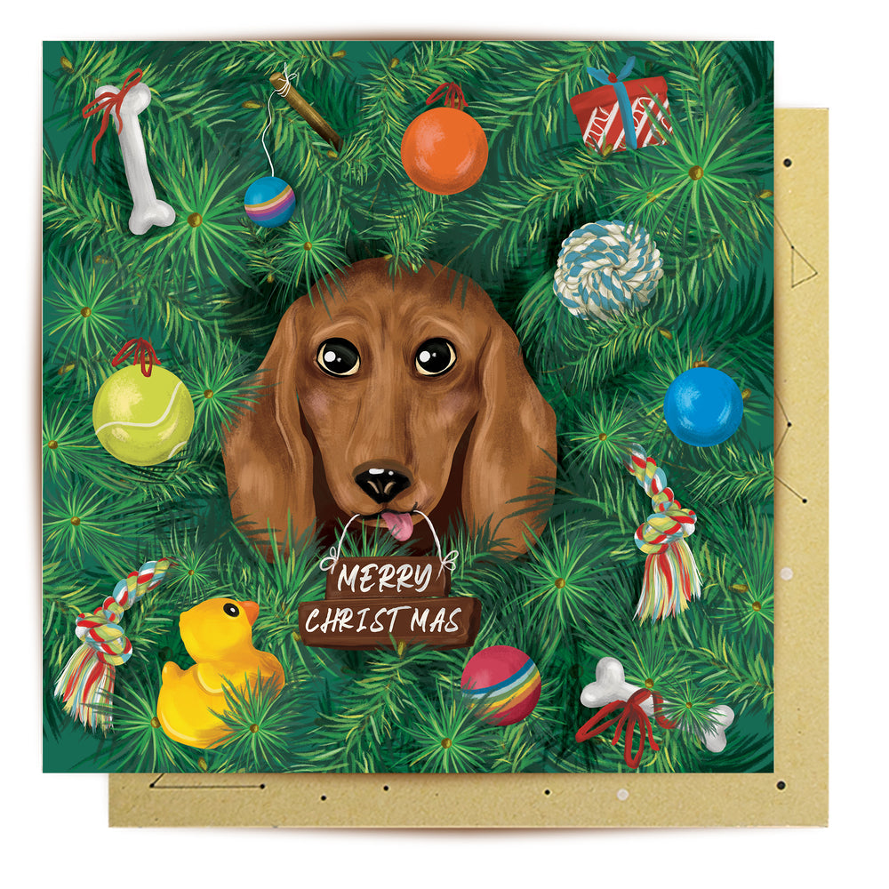 Greeting Card Dog Lovers Christmas