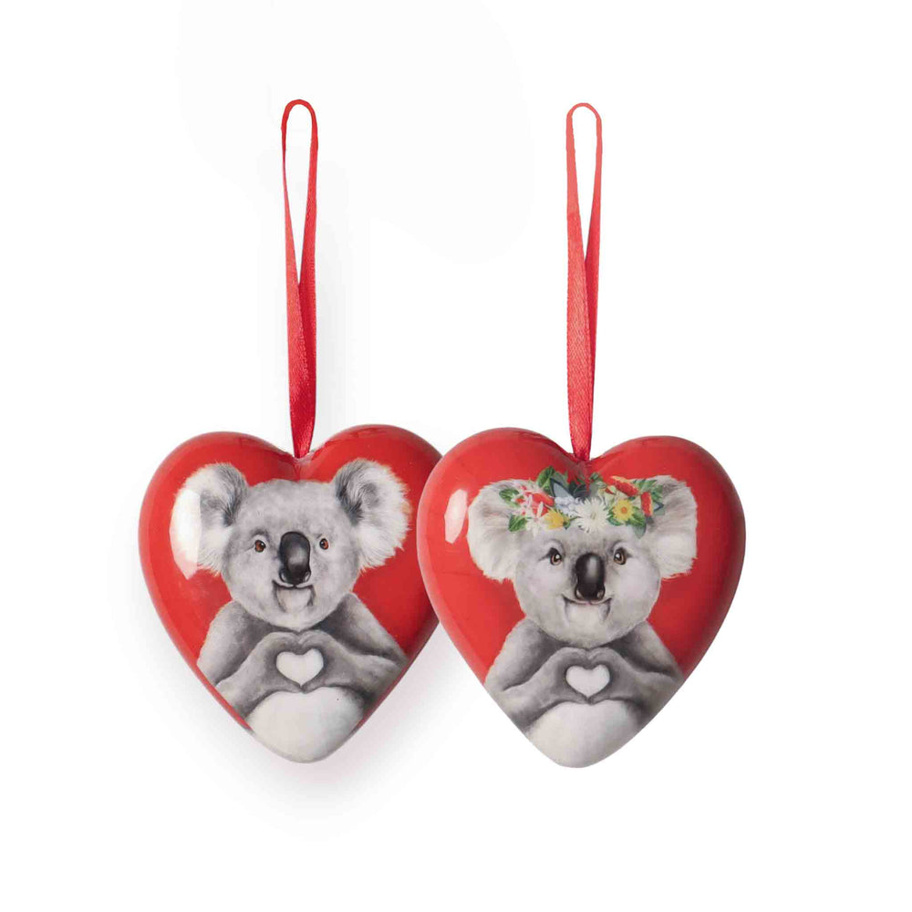 3D Ornament Heart Koalas