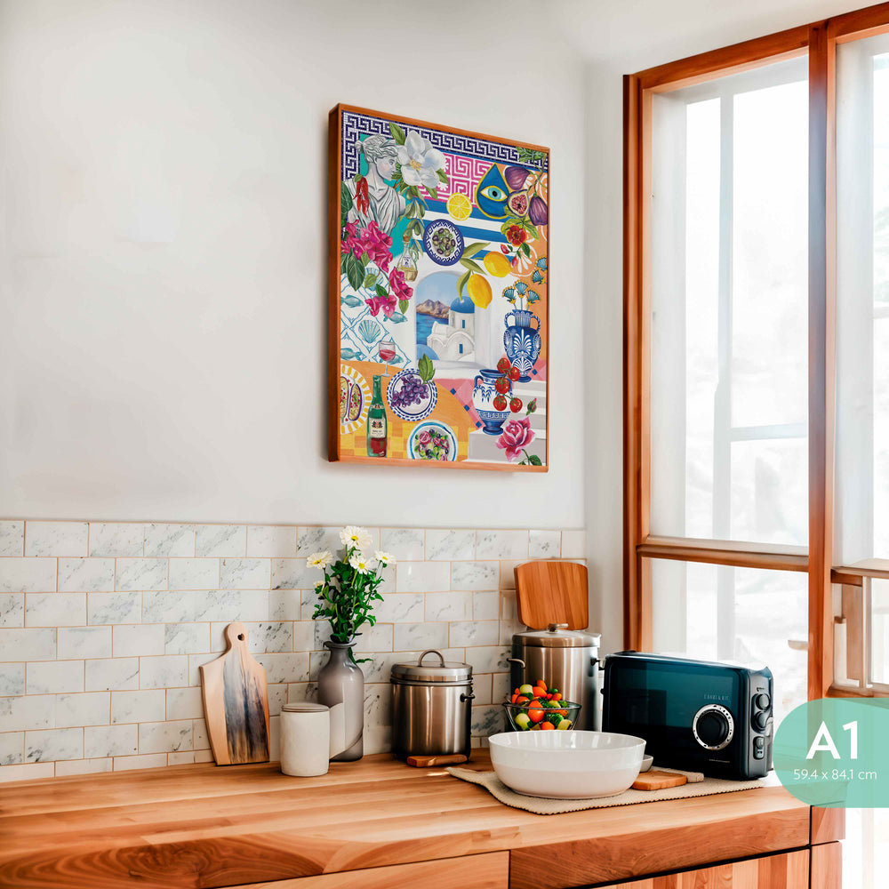 Art Print Mediterranean Summer Window