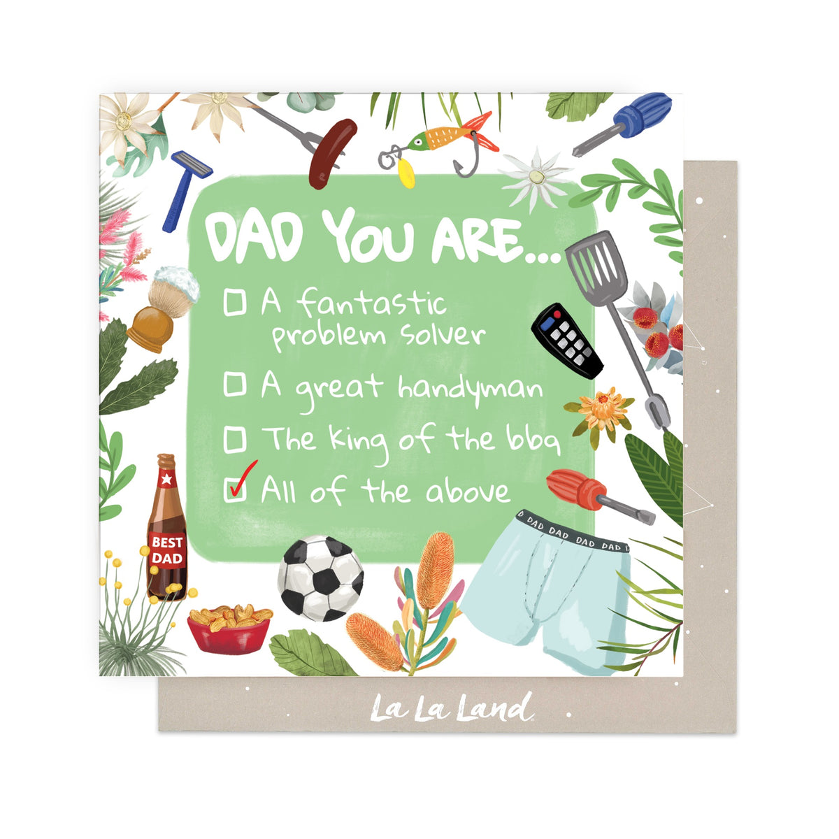 Greeting Card All Of The Above Dad