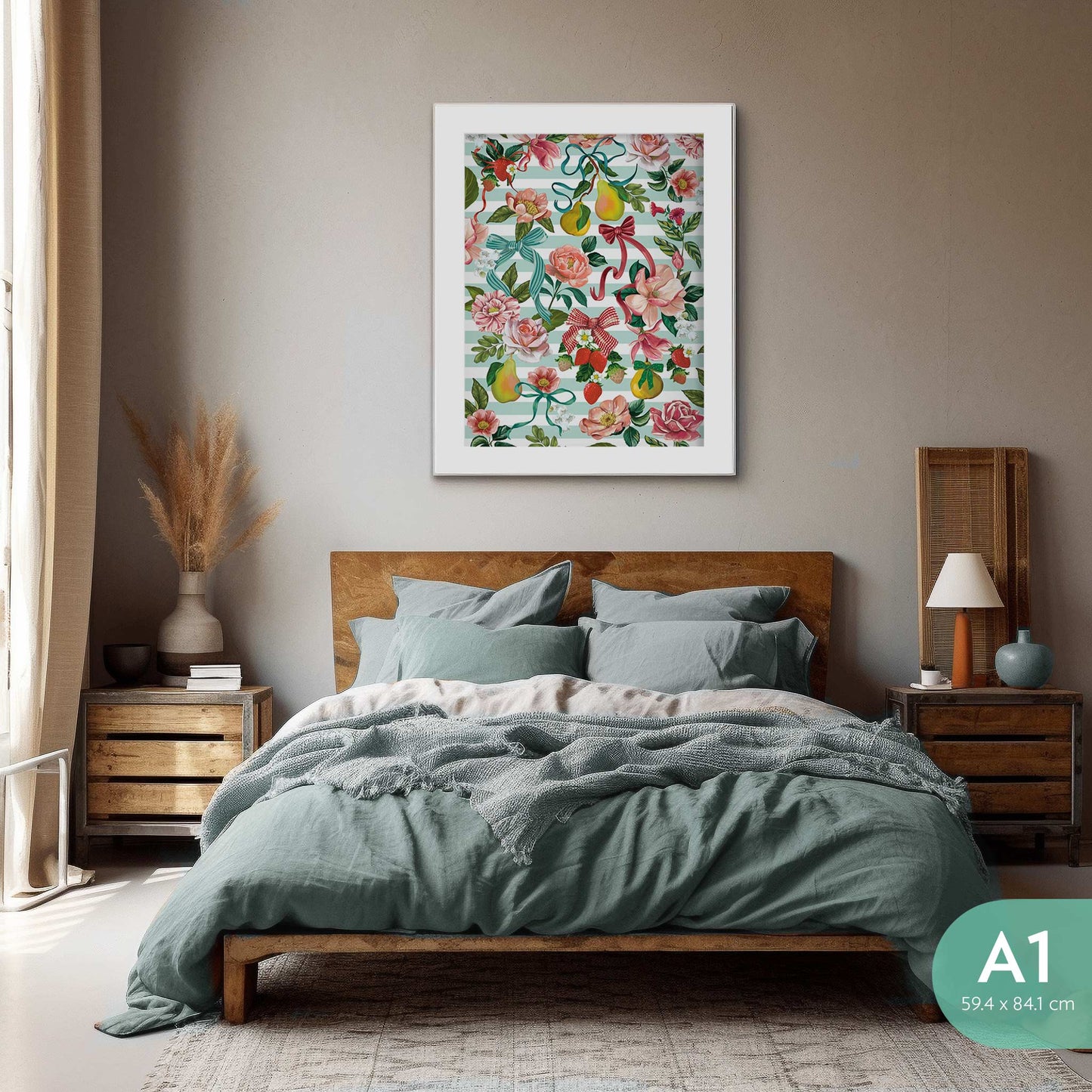 Art Print Je T'aime Paris Pattern