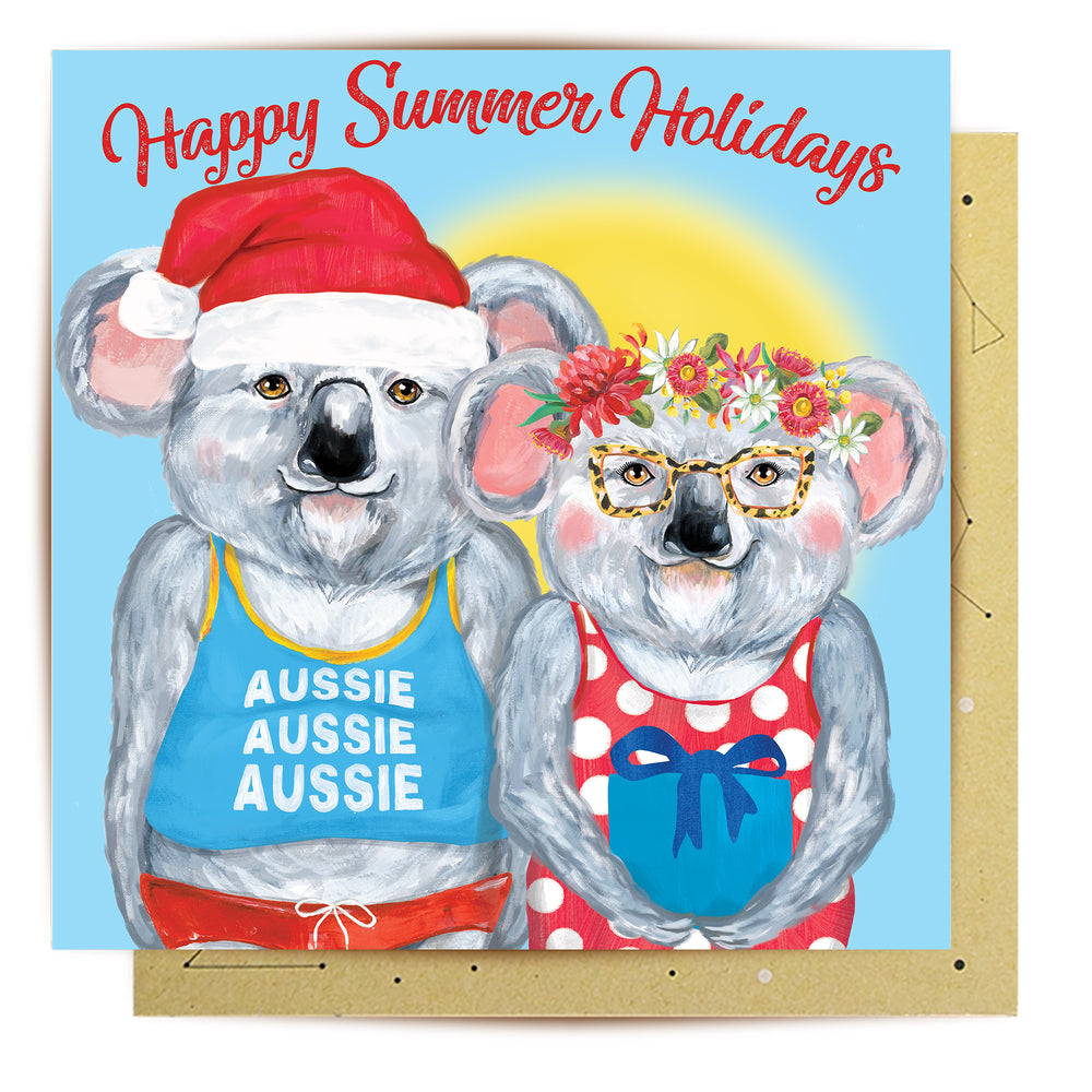 
                      
                        Greeting Card Mr Ms Claus Down Under
                      
                    