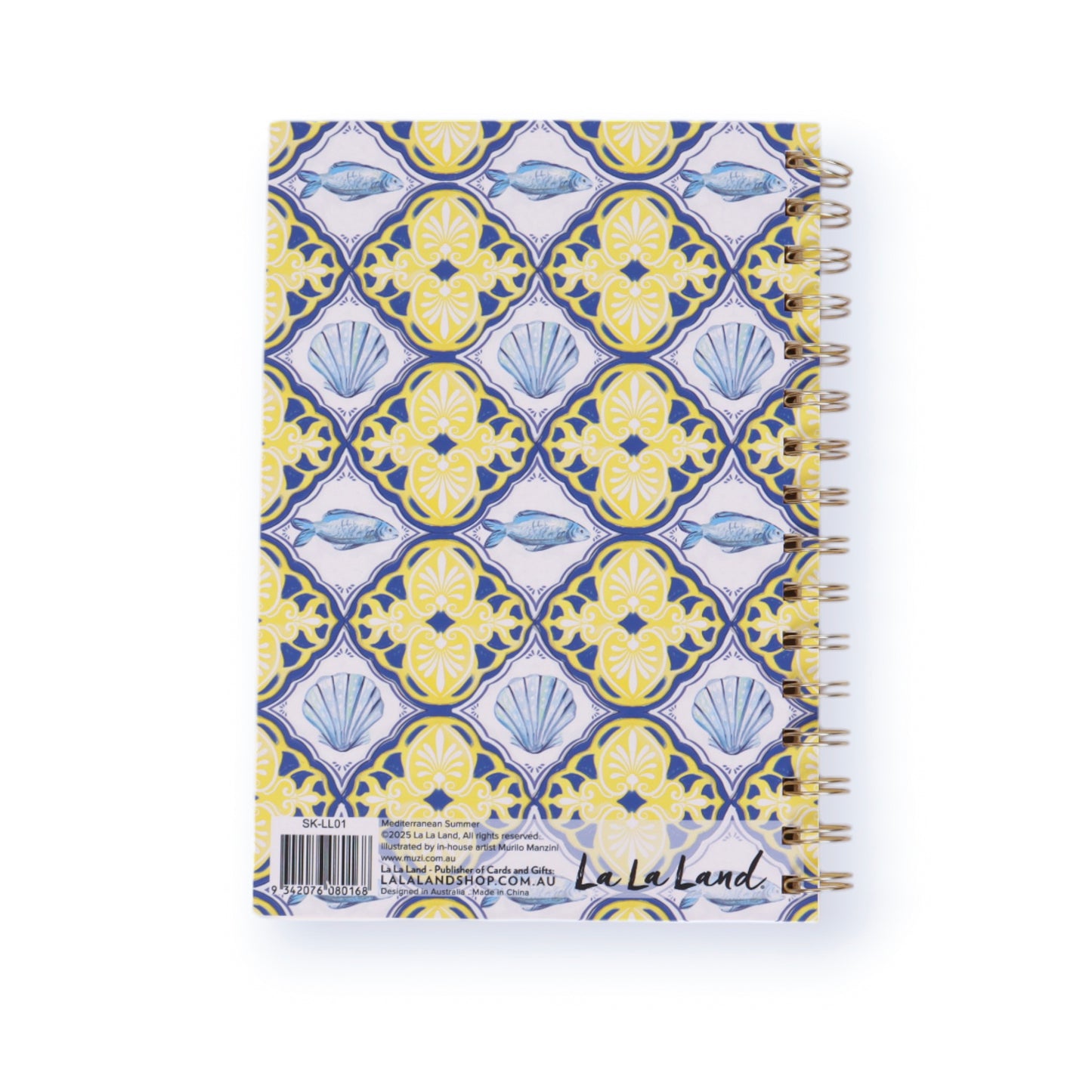 A5 Spiral Notebook Mediterranean Summer