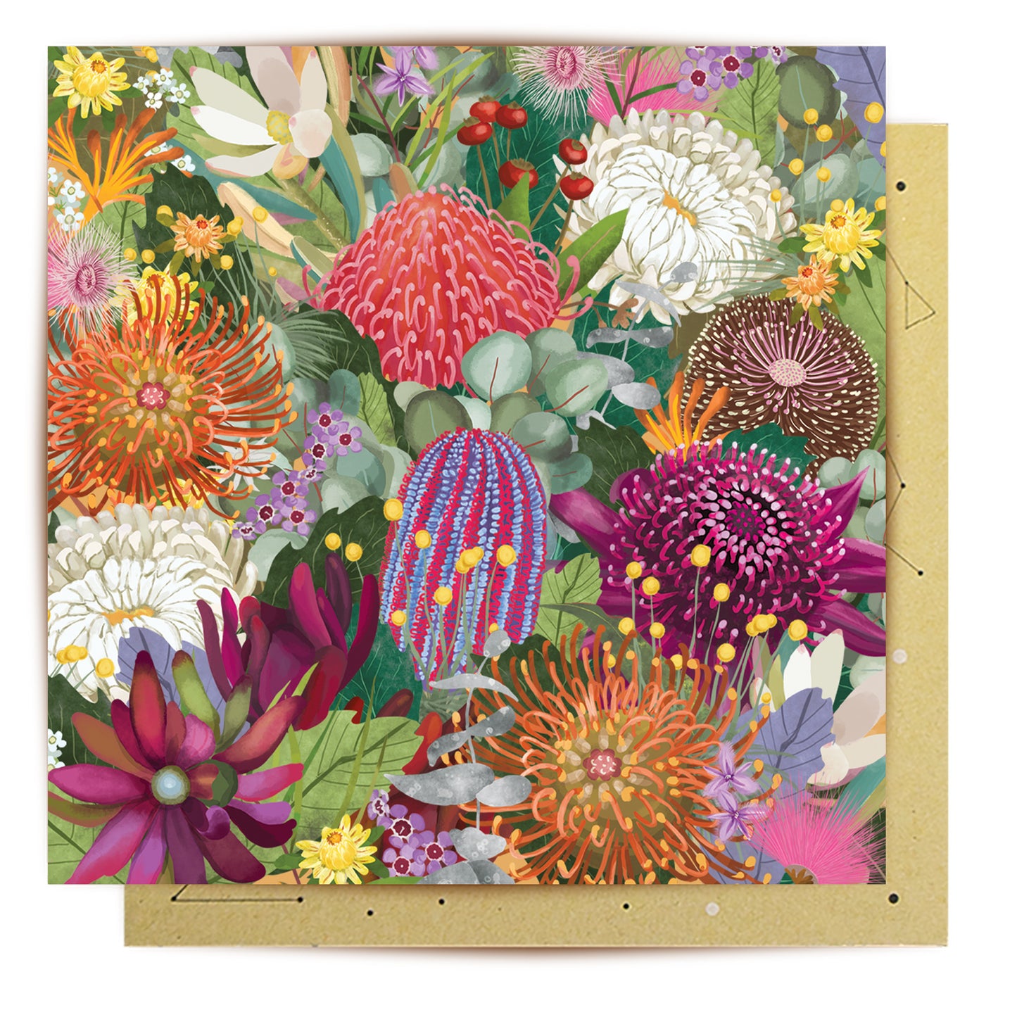 Greeting Card Bush Blooms Floral