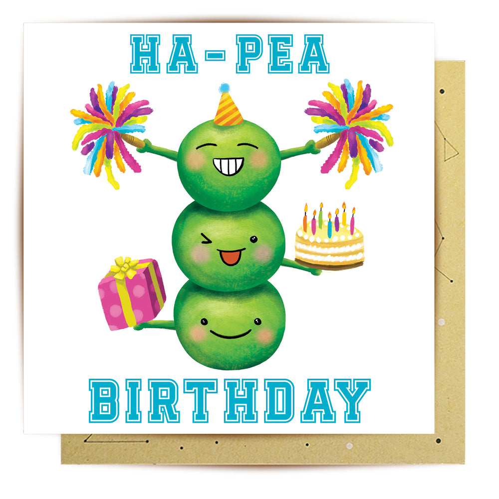 Greeting Card Ha-Pea Birthday