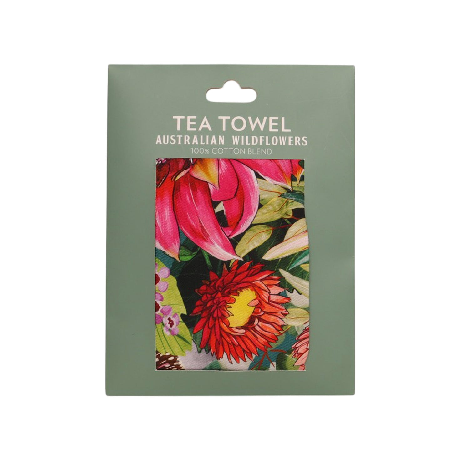 Cotton Tea Towel Australian Wildflowers