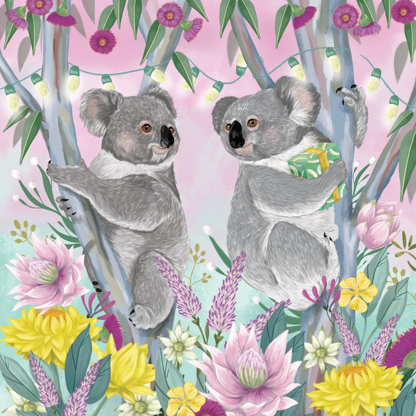 Greeting Card Koala Party