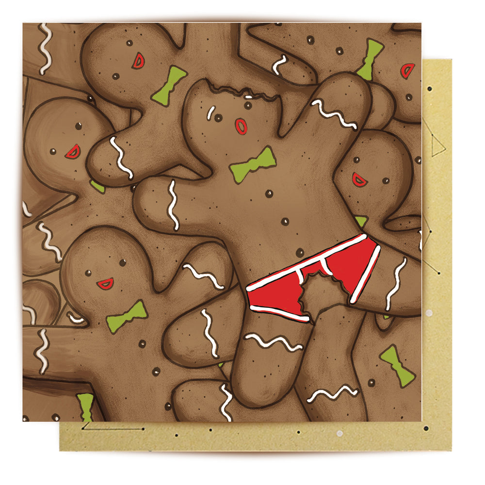 Greeting Card Naughty Gingerbread