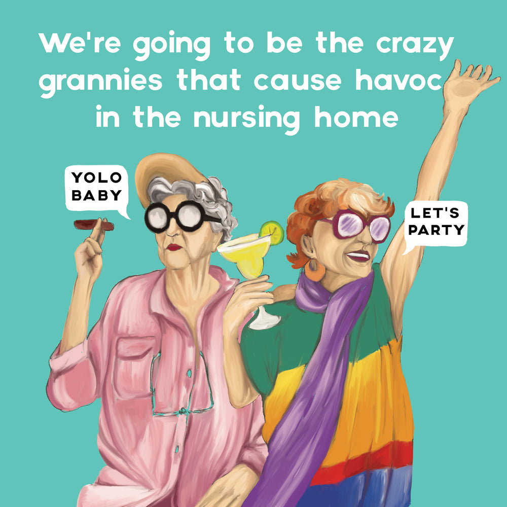 
                      
                        Greeting Card Nursing Home Havoc
                      
                    