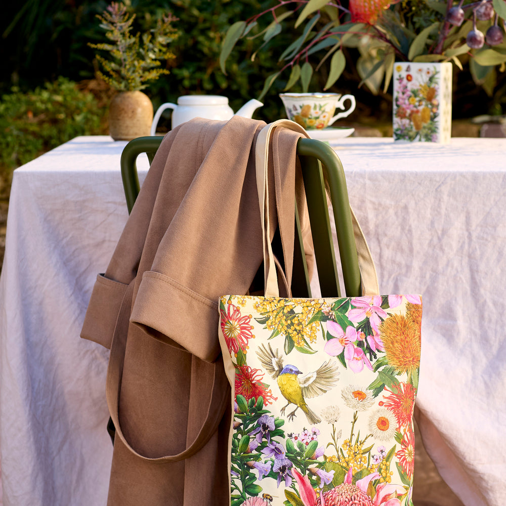 Tote Bag Botanical Blooms Flowers