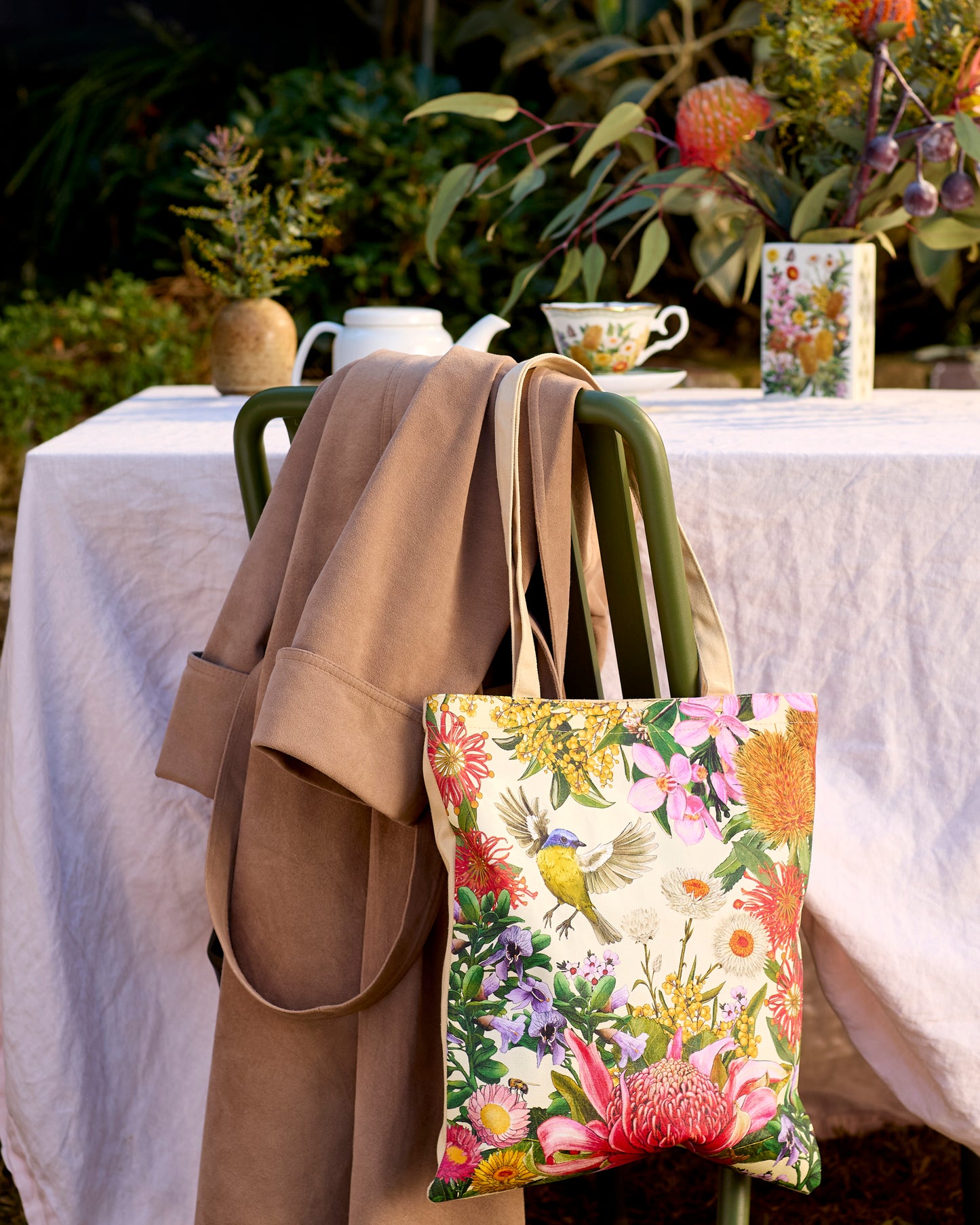 Tote Bag Botanical Blooms Flowers